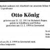 Koenig Otto 1911-1999 Todesanzeige